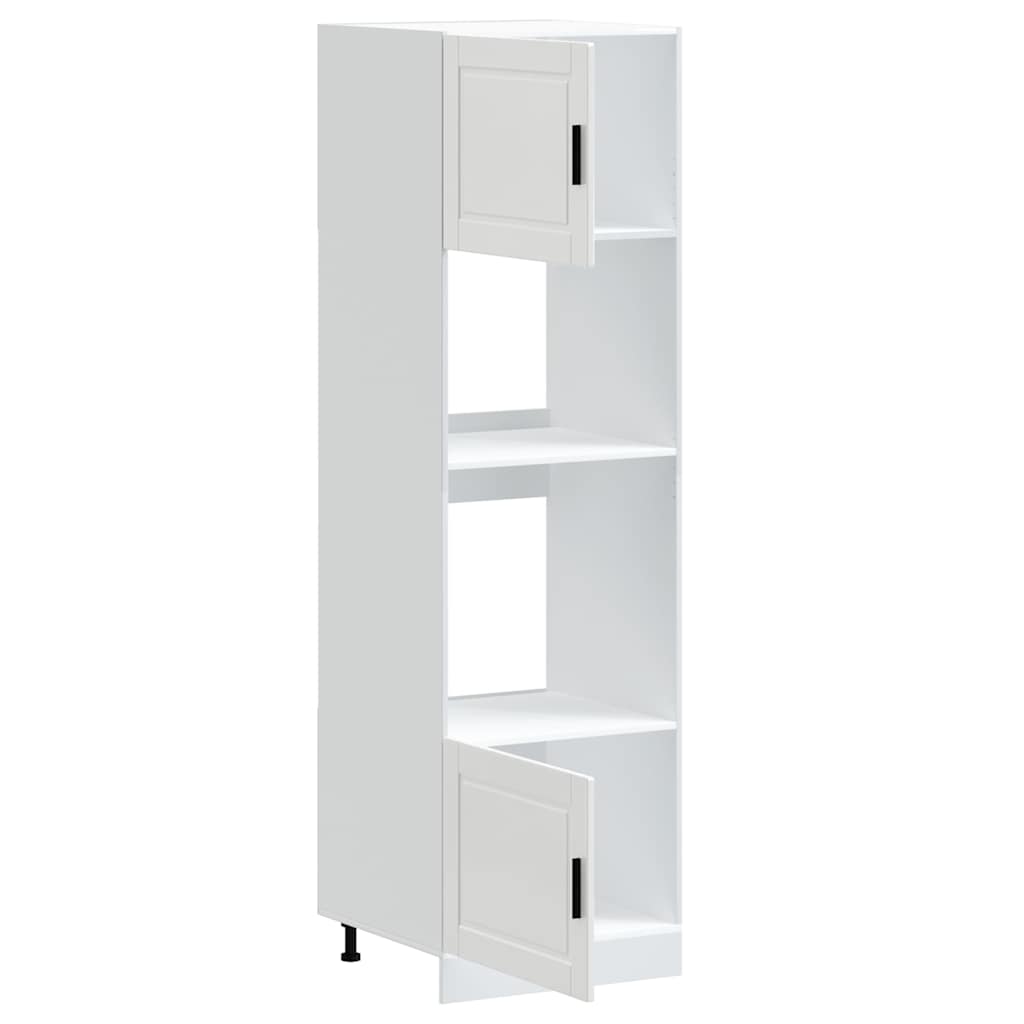 vidaXL Armadi Forno 2 pz Porto Bianchi in Legno Multistrato