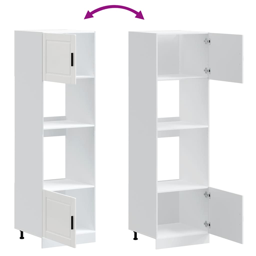 vidaXL Armadi Forno 2 pz Porto Bianchi in Legno Multistrato