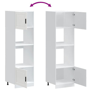 vidaXL Armadi Forno 2 pz Porto Bianchi in Legno Multistrato