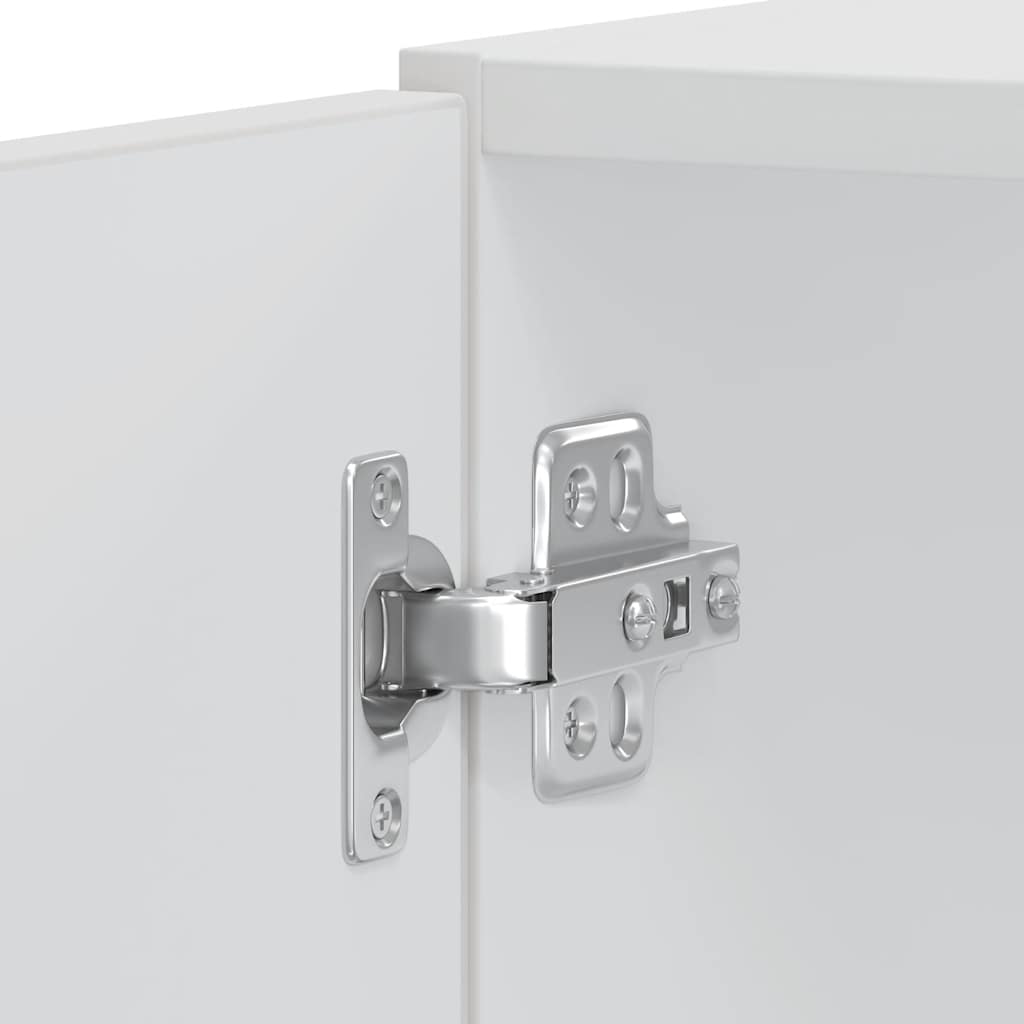 Armadi Forno 2 pz Porto Bianchi Lucido in Legno Multistrato 3315053