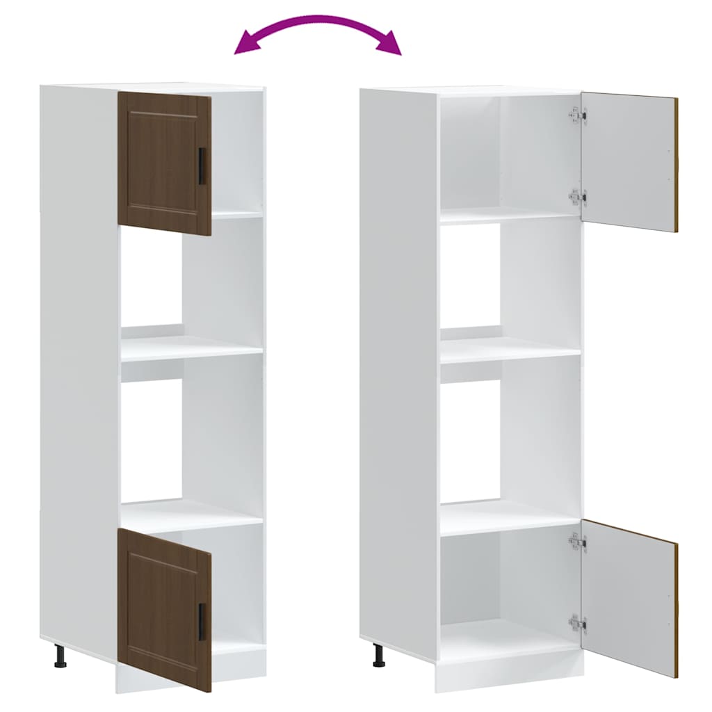 Armadi Forno 2 pz Porto Rovere Marrone in Legno Multistrato 3315058