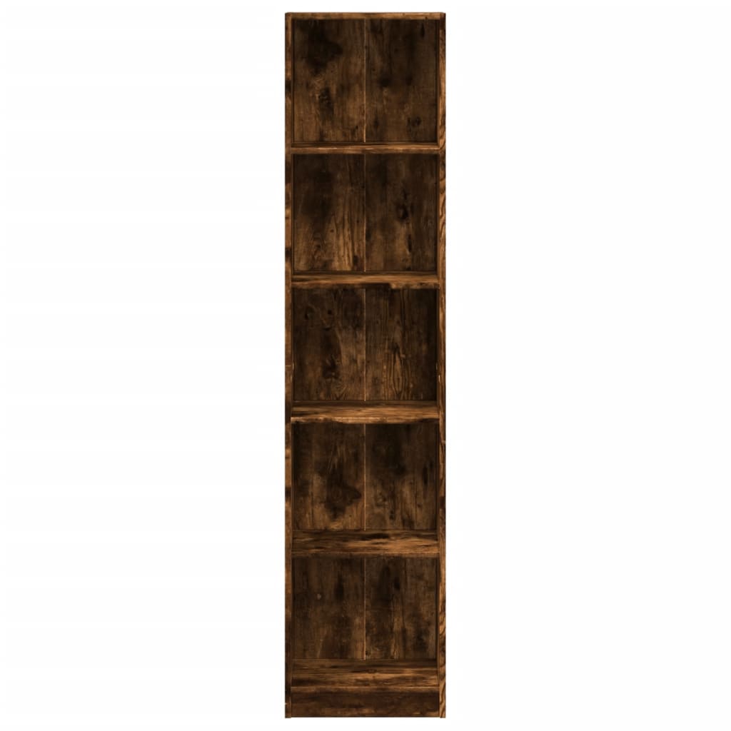 Libreria Rovere Fumo 40x24x176 cm in Legno Multistrato 857796