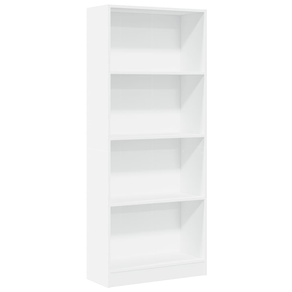 Libreria Bianca 60x24x143 cm in Legno Multistrato 857812