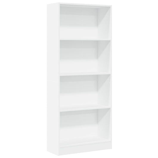 Libreria Bianca 60x24x143 cm in Legno Multistrato 857812