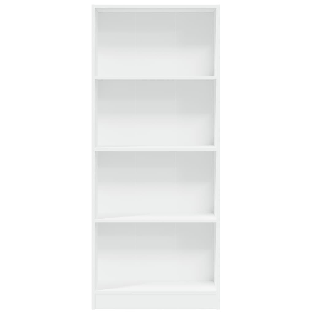 Libreria Bianca 60x24x143 cm in Legno Multistrato 857812