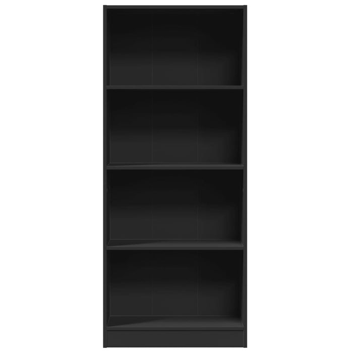 Libreria Nera 60x24x143 cm in Legno Multistrato 857813