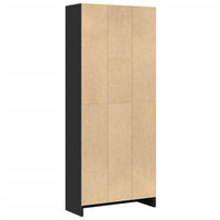 Libreria Nera 60x24x143 cm in Legno Multistrato 857813
