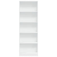 Libreria Bianca 60x24x176 cm in Legno Massello 857821