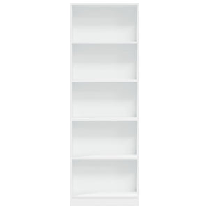 Libreria Bianca 60x24x176 cm in Legno Massello 857821