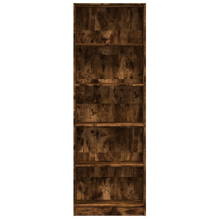 Libreria Rovere Fumo 60x24x176 cm in Legno Multistrato 857825