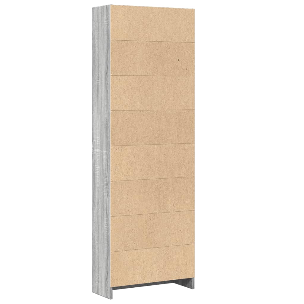 vidaXL Libreria Grigio Sonoma 60x24x176 cm in Legno Multistrato