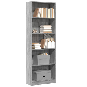 vidaXL Libreria Grigio Sonoma 60x24x176 cm in Legno Multistrato