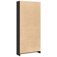 Libreria Nera 80x24x176 cm in Legno Multistrato