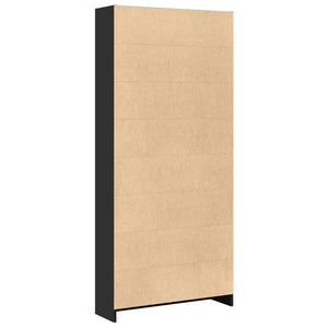 Libreria Nera 80x24x176 cm in Legno Multistrato 857854