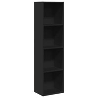 Libreria Nera 40x30x152 cm in Legno Multistrato 857877