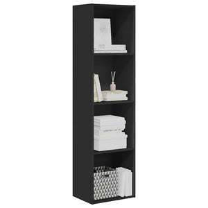 Libreria Nera 40x30x152 cm in Legno Multistrato 857877