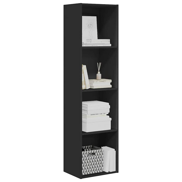 Libreria Nera 40x30x152 cm in Legno Multistrato 857877