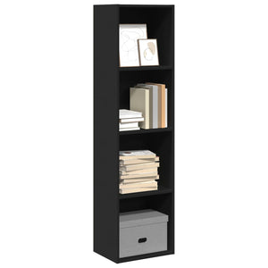 Libreria Nera 40x30x152 cm in Legno Multistrato 857877