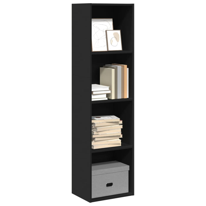 Libreria Nera 40x30x152 cm in Legno Multistrato 857877