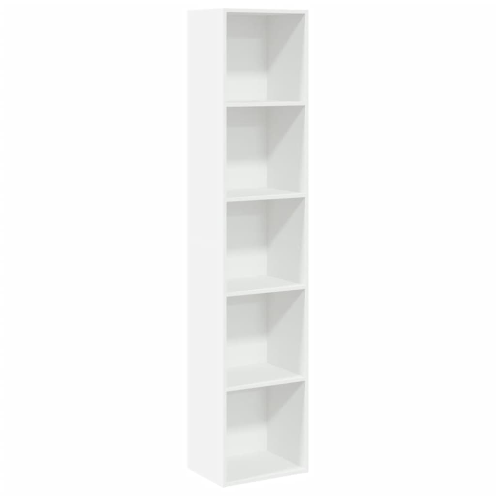 Libreria Bianca 40x30x189 cm in Legno Multistrato 857885