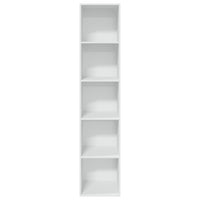 Libreria Bianca 40x30x189 cm in Legno Multistrato 857885
