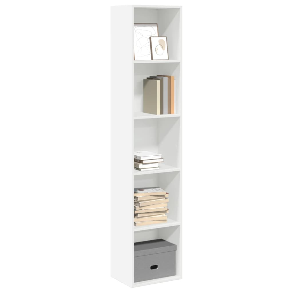 Libreria Bianca 40x30x189 cm in Legno Multistrato 857885