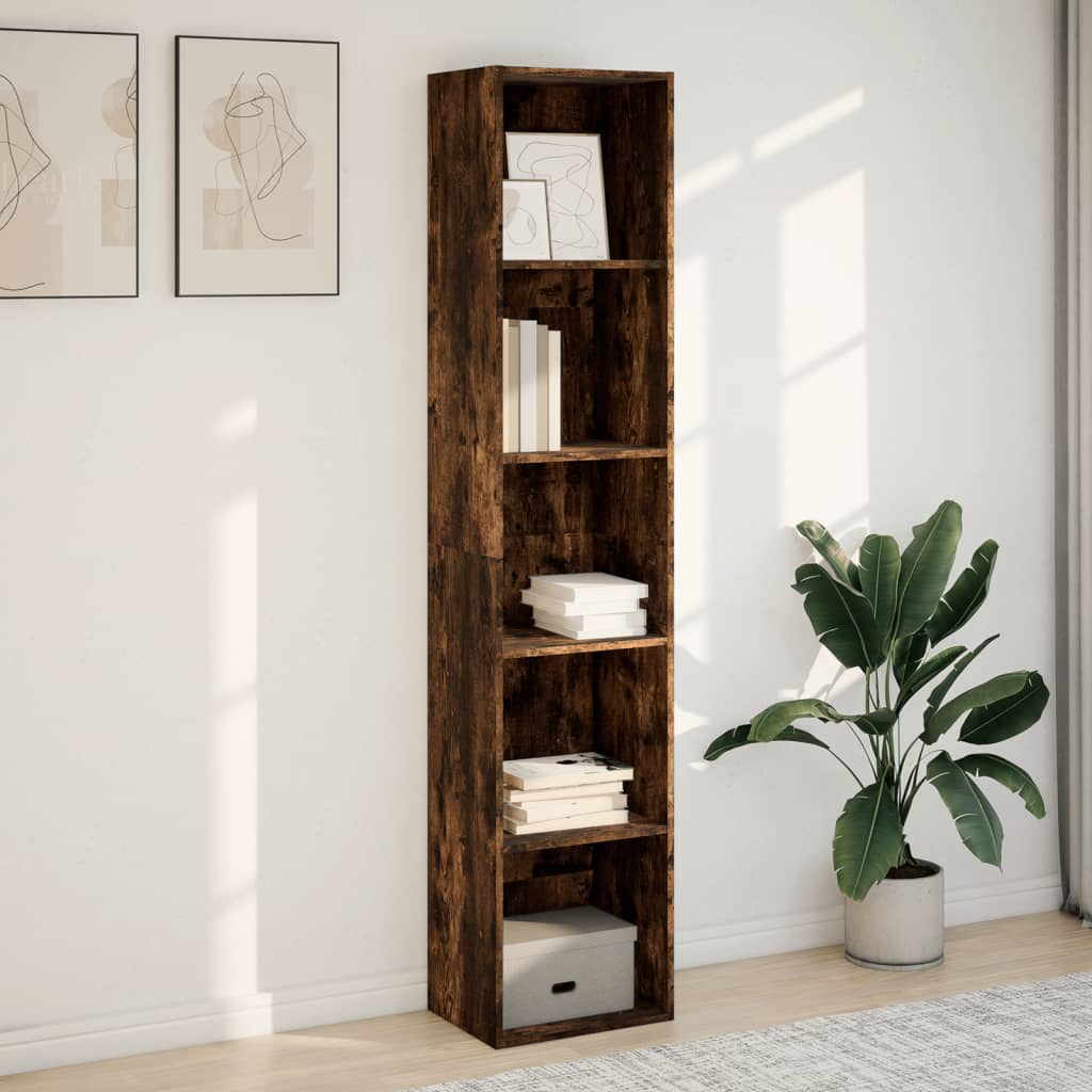 Libreria Rovere Fumo 40x30x189 cm in Legno Multistrato 857889