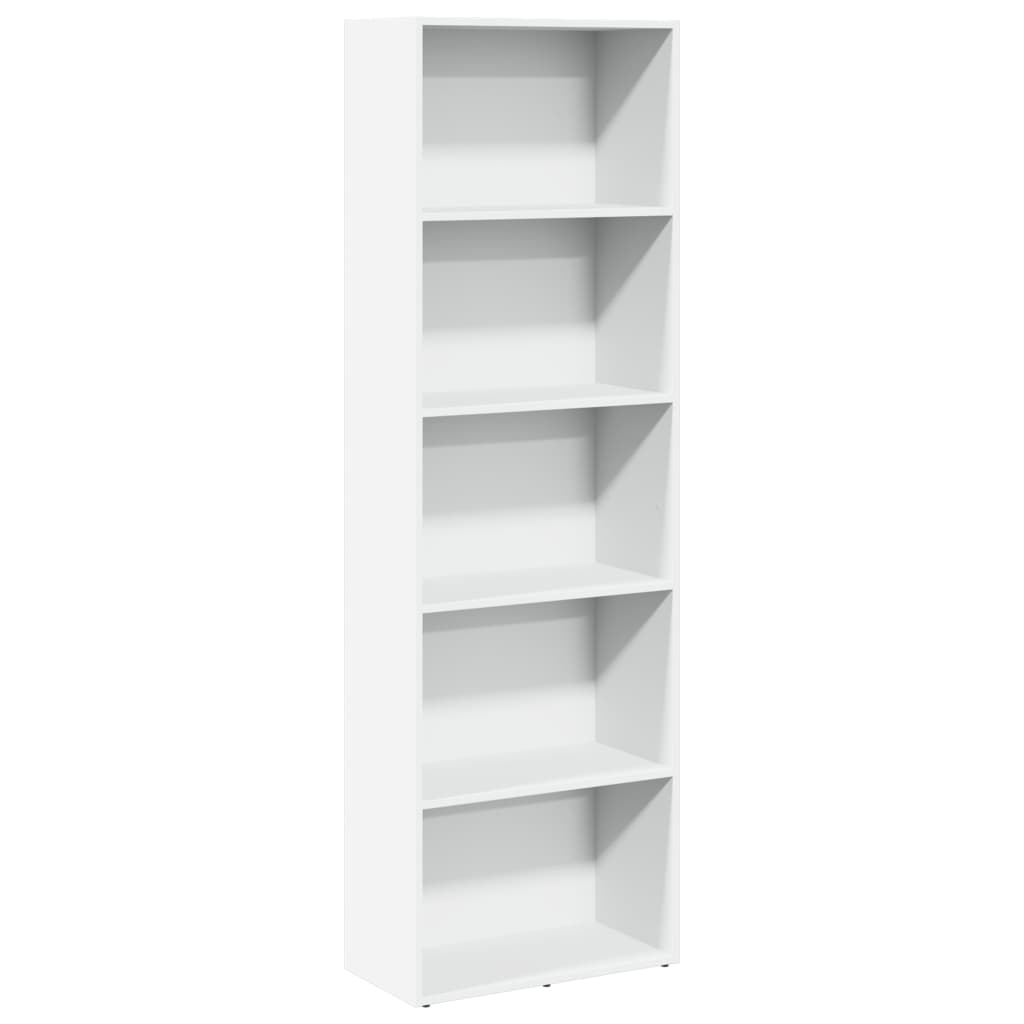 Libreria Bianca 60x30x189 cm in Legno Multistrato 857917