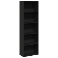 Libreria Nera 60x30x189 cm in Legno Multistrato 857918