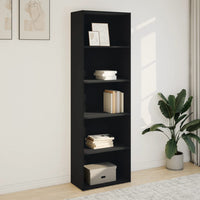 Libreria Nera 60x30x189 cm in Legno Multistrato 857918