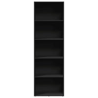 Libreria Nera 60x30x189 cm in Legno Multistrato 857918