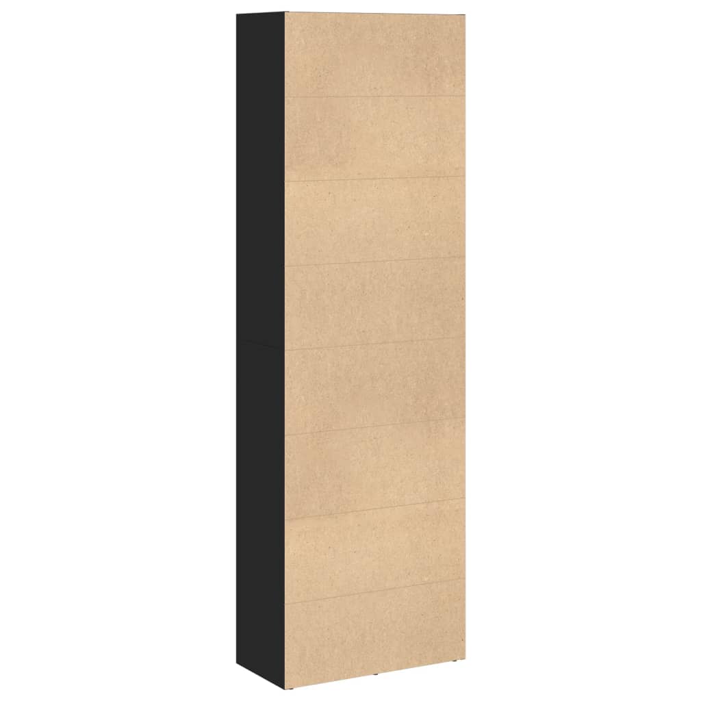 Libreria Nera 60x30x189 cm in Legno Multistrato 857918