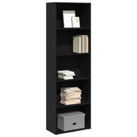 Libreria Nera 60x30x189 cm in Legno Multistrato 857918