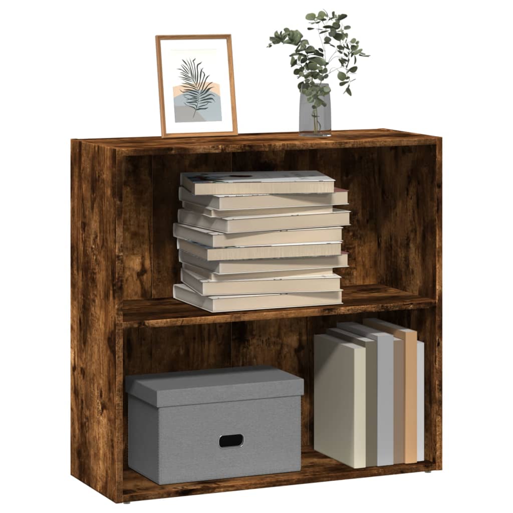 Libreria Rovere Fumo 80x30x77 cm in Legno Multistrato 857926