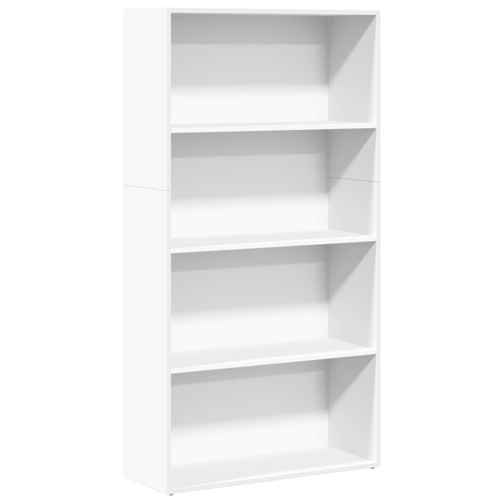 vidaXL Libreria Bianca 80x30x152 cm in Legno Multistrato
