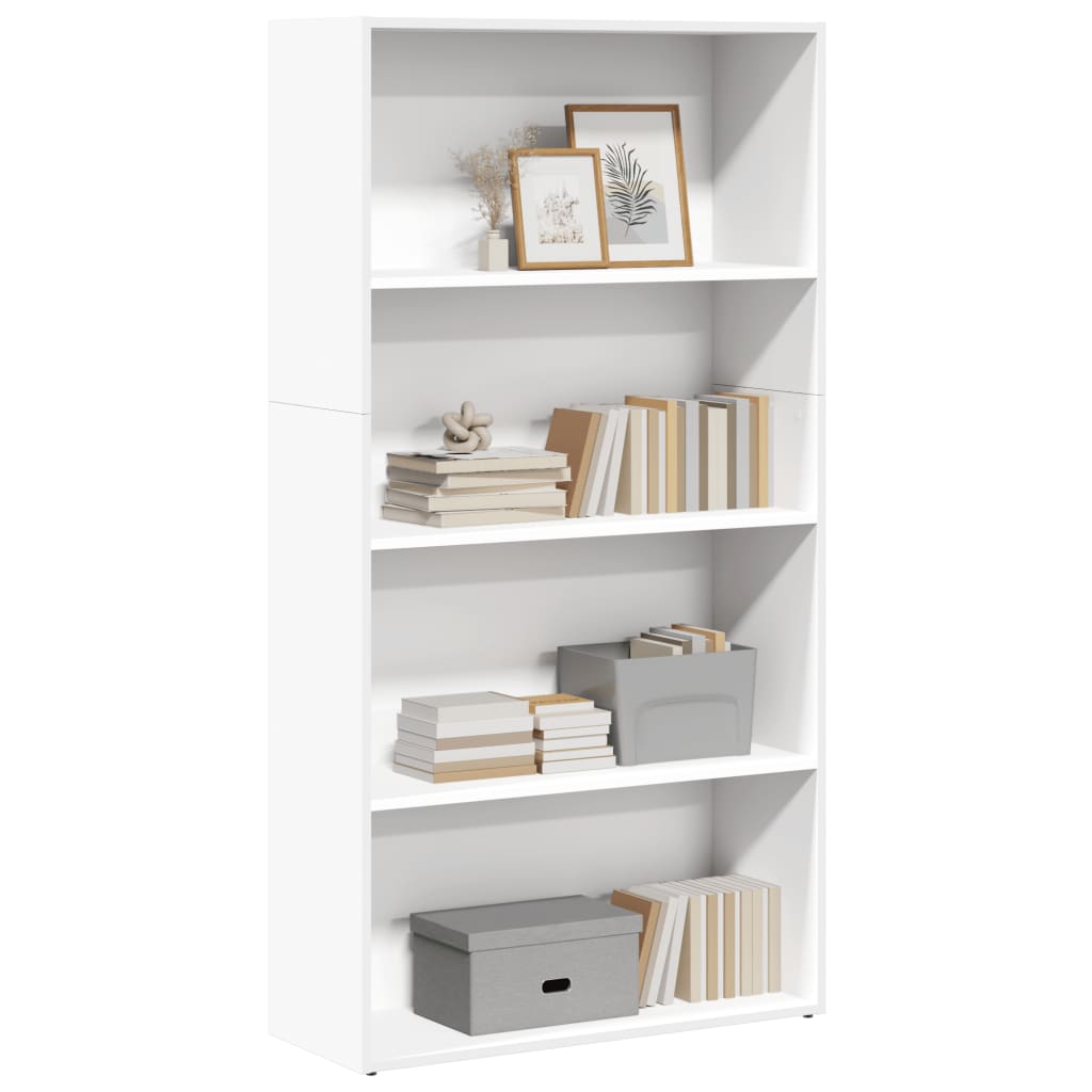 vidaXL Libreria Bianca 80x30x152 cm in Legno Multistrato