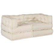 vidaXL Cuscino 2 pcs Crema 70 x 70 x 54 cm Poliestere