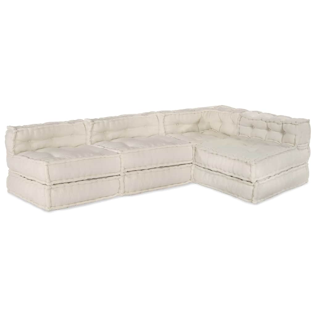 vidaXL Cuscino 4 pcs Crema 70 x 70 x 54 cm Poliestere
