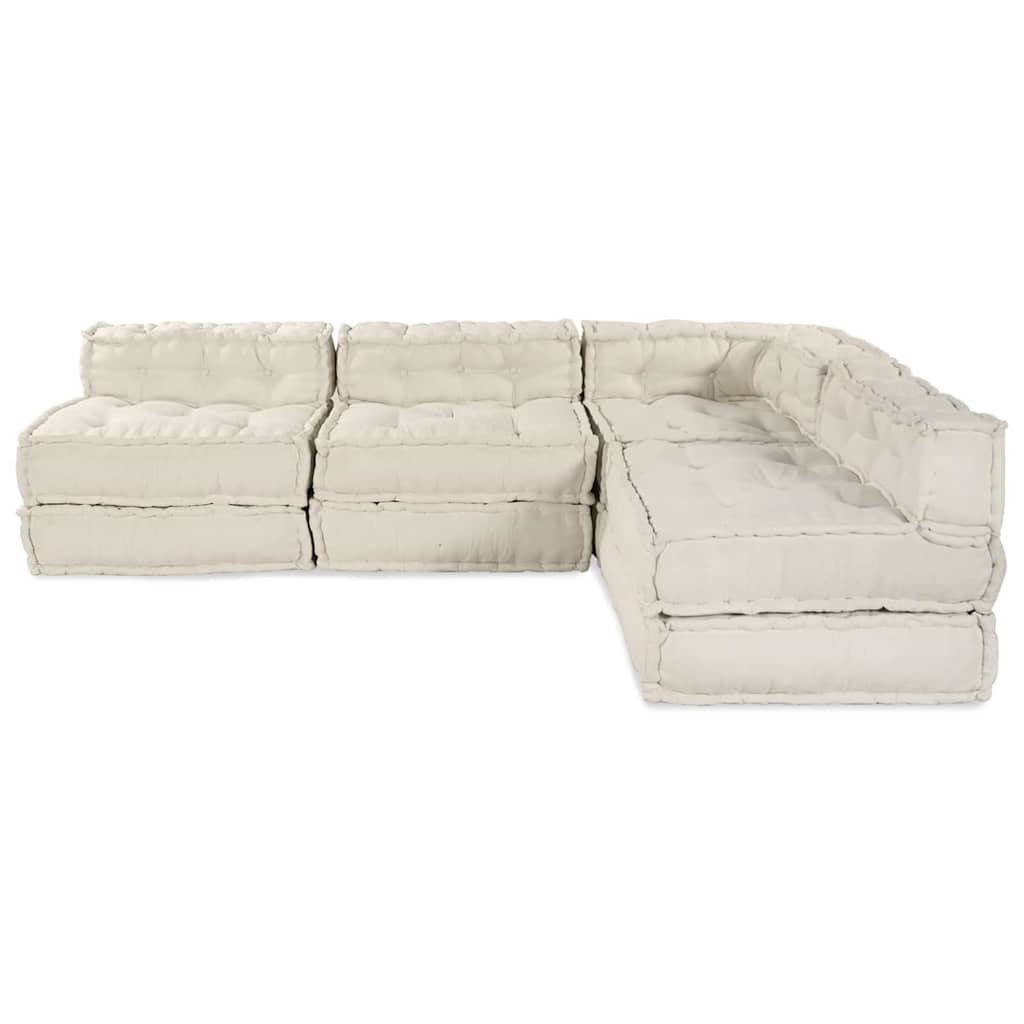 vidaXL Cuscino 4 pcs Crema 70 x 70 x 54 cm Poliestere