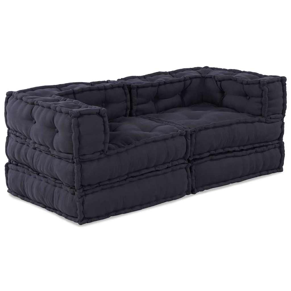 vidaXL Cuscino 2 pcs Antracite 70 x 70 x 54 cm Poliestere