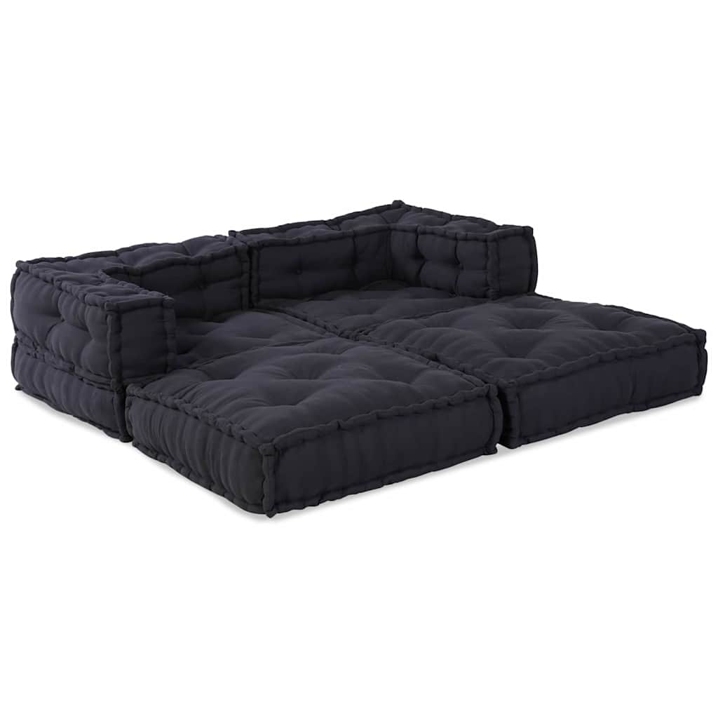 vidaXL Cuscino 2 pcs Antracite 70 x 70 x 54 cm Poliestere