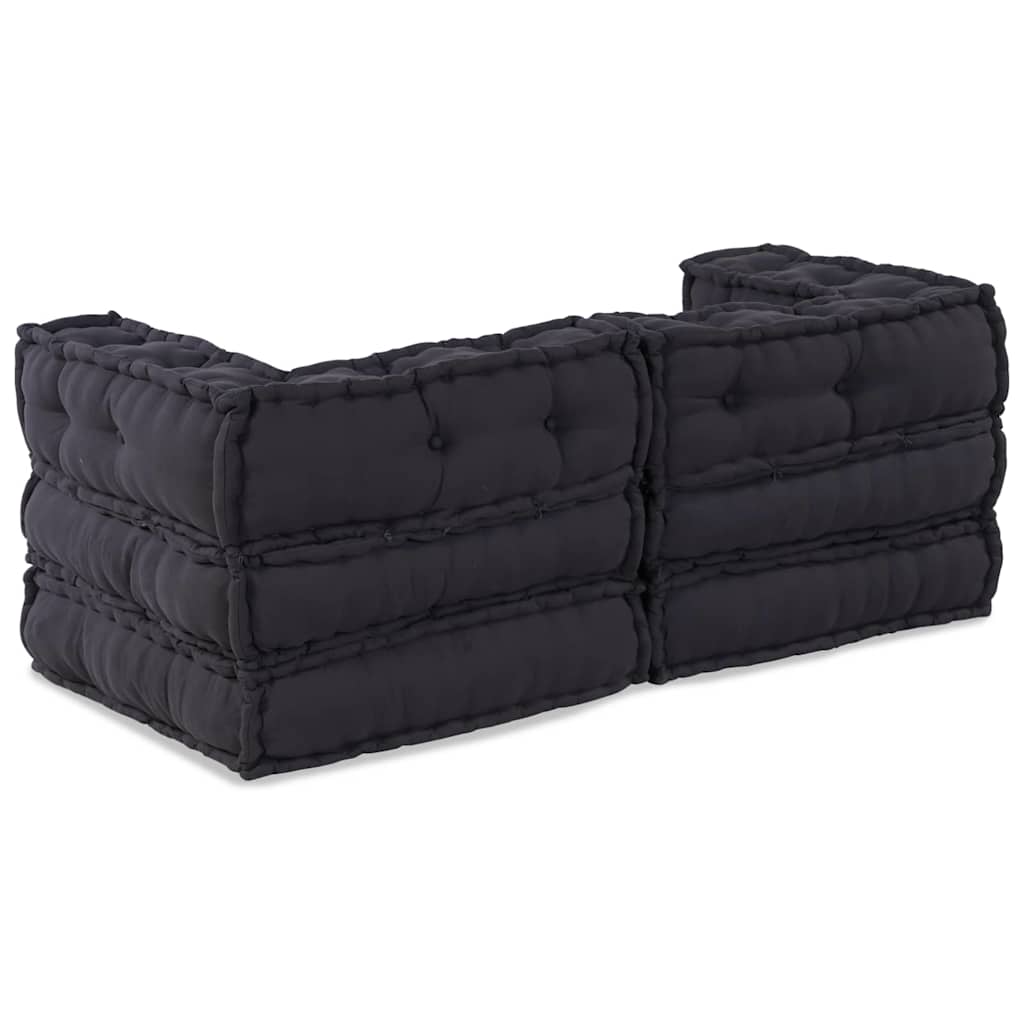 vidaXL Cuscino 2 pcs Antracite 70 x 70 x 54 cm Poliestere