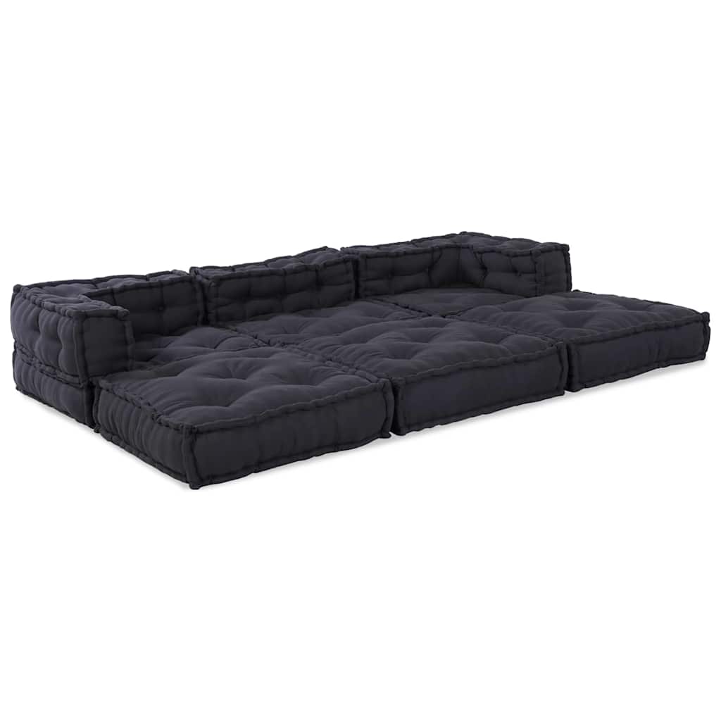 vidaXL Cuscino 3 pcs Antracite 70 x 70 x 54 cm Poliestere