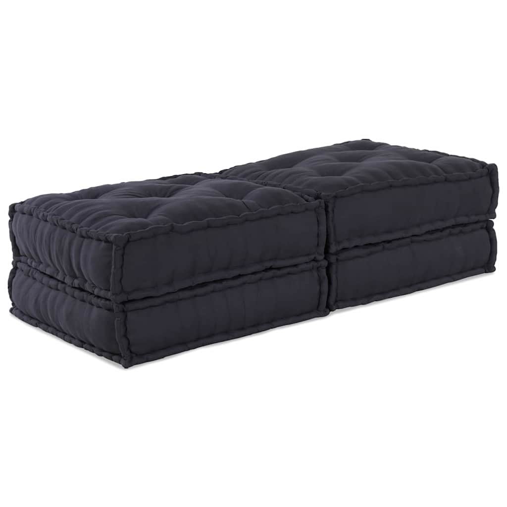 vidaXL Cuscino 2 pcs Antracite 70 x 70 x 36 cm Poliestere