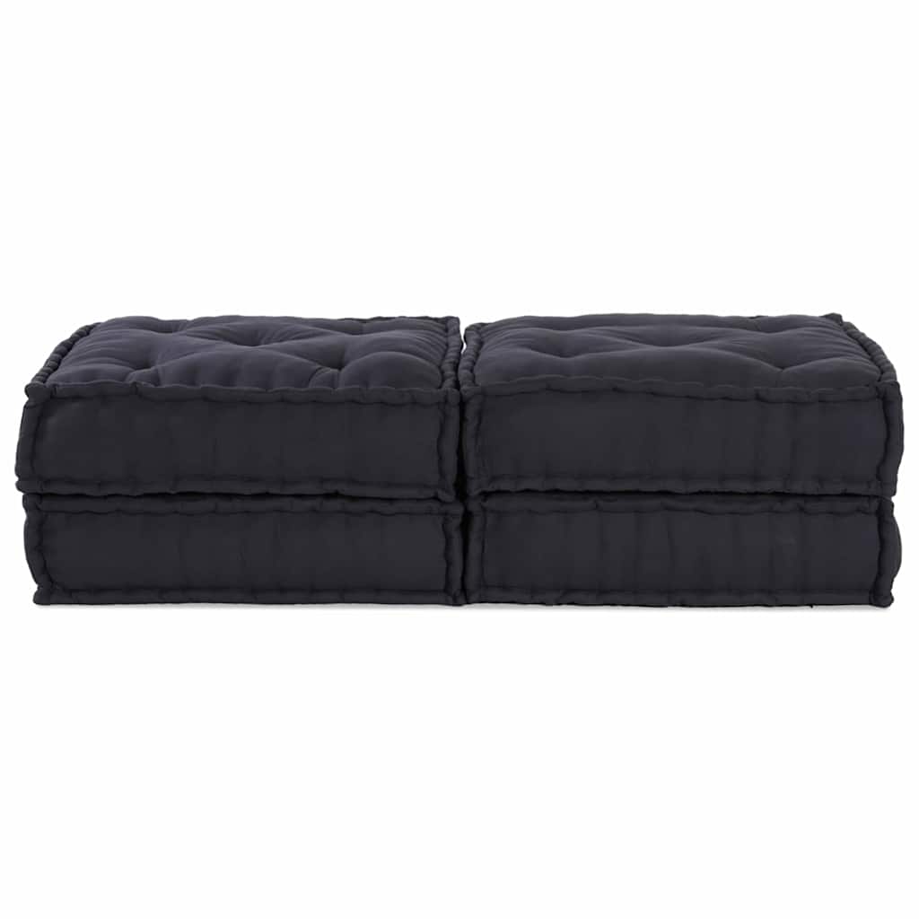 vidaXL Cuscino 2 pcs Antracite 70 x 70 x 36 cm Poliestere
