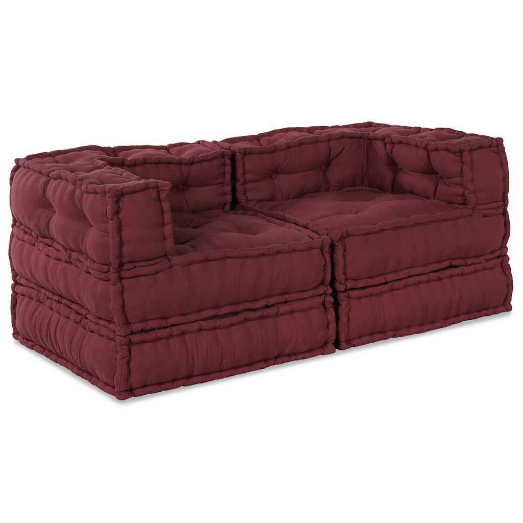 vidaXL Cuscino 2 pcs Rosso 70 x 70 x 54 cm Poliestere