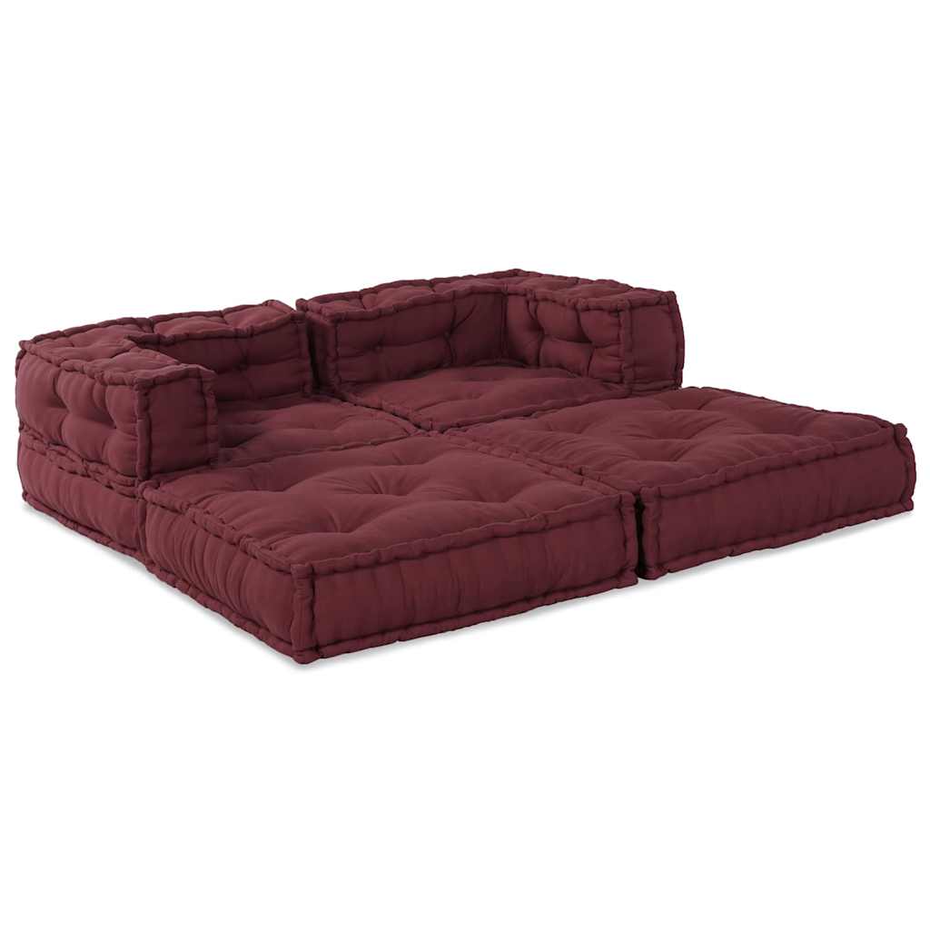 vidaXL Cuscino 2 pcs Rosso 70 x 70 x 54 cm Poliestere