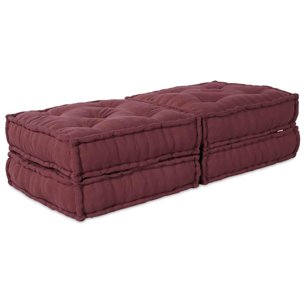 vidaXL Cuscino 2 pcs Rosso 70 x 70 x 36 cm Poliestere