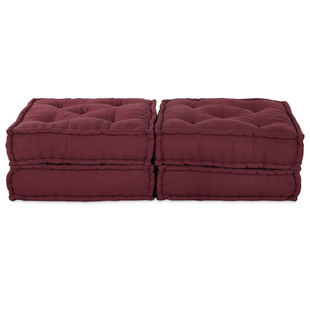 vidaXL Cuscino 2 pcs Rosso 70 x 70 x 36 cm Poliestere