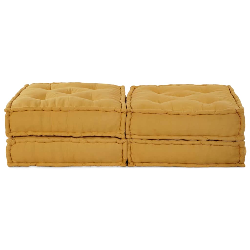 vidaXL Cuscino 2 pcs Giallo 70 x 70 x 36 cm Poliestere